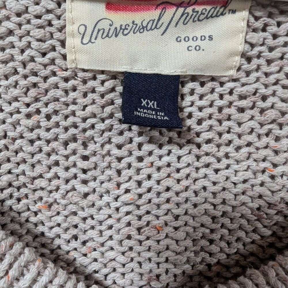 Universal Thread Tan Knit V-Neck Pullover Chunky … - image 7
